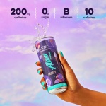 Alani Nu COSMIC STARDUST, Sugar Free, Low Calorie Energy Drinks, 200mg Caffeine, Biotin, B Vitamins, Zero Sugar, 10 Calories, 12 Fl Oz Cans, 24 Pack - Image 5