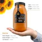 HONIGMA® Marma Sunflower Honey | Authentic Raw Honey from Ukraine | 100% Pure, Unpasteurized & Fully Crystallized | 1000g/35.2oz | Naturally Solid Texture | Pack of 1 - Image 5