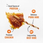 Good ‘n’ Fun Triple Flavor Wings Chews for All Dogs, 12 Ounces, Treat Your Dog to Long-Lasting Chews Made from Chicken, Pork Hide and Beef Hide - Image 4
