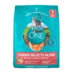 Purina ONE Natural Dry Cat Food, Tender Selects Blend With Real Salmon - 7 lb. Bag - Image 2
