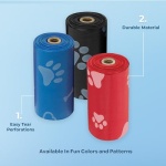 Best Pet Supplies Dog Poop Bags for Waste Refuse Cleanup, Doggy Roll Replacements for Outdoor Puppy Walking and Travel, Leak Proof and Tear Resistant, Thick Plastic - Assorted, 150 Bags - Image 3