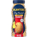 PLANTERS Salted Peanuts, Dry Roasted Peanuts, Party Snacks, Plant Based Protein, Snacks For Adults, 16oz (1 Jar) - Image 2