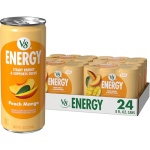 V8 Energy Peach Mango Energy Drink, 8 fl oz Can (24 Pack) - Image 2