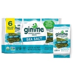 Gimme Seaweed Organic Premium Roasted Seaweed Snacks, Sea Salt, 6 Count, Keto, Vegan, Gluten-Free, Great Source of Omega3s and Iodine, Healthy On-The-Go Snack for Kids and Adults - Image 2