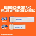 Scott ComfortPlus Toilet Paper, 12 Triple Rolls, 231 Sheets per Roll, Septic-Safe, 1-Ply Toilet Tissue - Image 4