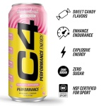 C4 Performance Energy Drink | Strawberry Blast | Zero Sugar Carbonated Preworkout Energy | 200mg Caffeine with Beta Alanine | 16 Fl Oz (12 Pack) - Image 3