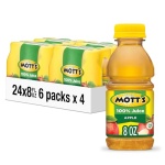 Mott's 100% Original Apple Juice, 8 Fl Oz Bottles, 24 Count (4 Packs Of 6), 2 Servings Of Fruit, 100% Fruit Juice, Gluten-free, Caffeine-free, Kosher, Contains No Artificial Colors Or Sweeteners - Image 2