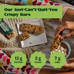Simply Protein - Dark Chocolate Almond Crispy Bars - Plant Based Protein Bars - Low Carb, Low Sugar, High Fiber - 13g Protein, 2g Sugar, 7g Fiber - Vegan, Gluten Free, Non GMO, Kosher - 8 Bars - Image 4