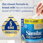 Similac 360 Total Care Infant Formula, Has 5 HMO Prebiotics, Our Closest Prebiotic Blend to Breast Milk, Non-GMO, Baby Formula Powder, 36-oz Value Can, Pack of 3 - Image 3