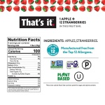 That's it 12 Variety Pack Fruit Bars (6 Strawberry, 6 Blueberry) No Sugar, 100% Natural Real Fruit Bar, High Fiber Vegan, Gluten Free, Paleo, Non-GMO - Image 4