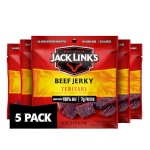 Jack Link's Teriyaki Beef Jerky Multipack - (5 Pack) 0.625 oz Bags - Ready to Eat Real Meat Protein Snacks - 7g Protein per Serving - Made with 100% Real Beef - Image 2