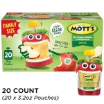 Mott's No Sugar Added Applesauce, Made from Real Fruit, No Artificial Flavors, 3.2 Oz Clear Pouches, 20 Pack - Image 4