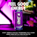 GHOST Energy Drink - 12-Pack, Welch's Grape, 16oz Cans - Energy & Focus & No Artificial Colors - 200mg of Natural Caffeine, L-Carnitine & Taurine - Gluten-Free & Vegan - Image 3