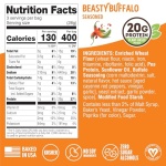Lenny & Larry's FITZELS Protein Pretzels [Beastly Buffalo] – 8 x 3oz Bags of High Protein Snacks with 20g Plant Based Protein – Vegan Snack – Incredibly Tasty with Salty Crunch - Image 3