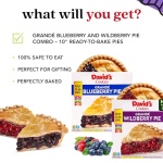David’s Cookies Grandé Blueberry & Wildberry Pie Combo – 10” Ready-to-Bake Dessert Pies with Sweet Blueberries & Tart Mixed Berries – Dessert Gift for Easter, Mother’s Day, Father’s Day & Birthdays - Image 3