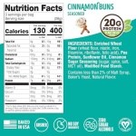 Lenny & Larry's FITZELS Protein Pretzels (Cinnamon Buns) 8 Individual Bags 3 oz Each – High Protein Snacks with 20g of Plant Based Protein – Healthy Vegan Pretzels – Delicious Salty Taste - Image 3