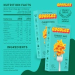 Goodles Cheddy Mac Creamy Cheddar and Macaroni Pasta - Nutrient Packed with Real Cheese, Fiber, Protein, Prebiotics, Plants, & Vegetables | Non-GMO, Organic Ingredients [Cheddy Mac, 6 oz. 1 Pack] - Image 3