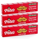 Low Carb, Protein Pasta Variety | Spaghetti, Fettuccine, Linguine with 17g Protein, 7g Carbs | Healthy, Keto Pasta Made in Italy | 3-Pack, 8oz - Pete’s Pasta - Image 2