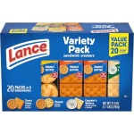 Lance Sandwich Crackers, Variety Pack, 3 Flavors, 20 Individually Wrapped Packs, 6 Sandwiches Each - Image 2