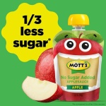 Mott's No Sugar Added Applesauce, Made from Real Fruit, No Artificial Flavors, 3.2 Oz Clear Pouches, 20 Pack - Image 6