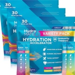 HydroMATE Electrolyte Powder Variety Pack Bulk Hydration Packets Low Sugar 90 Count - Image 2