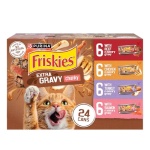 Purina Friskies Extra Gravy Wet Cat Food Chunky 24ct Variety Pack (With Chicken, Turkey, Salmon, Beef) - (Pack of 24) 5.5 oz. Cans - Image 2