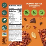 Simply Protein - Peanut Butter Chocolate Crispy Bars - Plant Based Protein Bars - Low Carb, Low Sugar, High Fiber - 13g Protein, 2g Sugar, 7g Fiber - Vegan, Gluten Free, Non GMO, Kosher - 4 Bars - Image 3