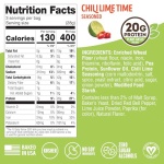 Lenny & Larry's FITZELS Protein Pretzels (Chilli Lime Time) 8 Individual Bags 3 oz Each – High Protein Snacks with 20g of Plant Based Protein – Healthy Vegan Pretzels – Delicious Salty Taste - Image 3