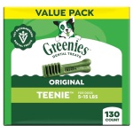 Greenies Veterinarian-Recommended Adult Natural Dental Dog Treats Teenie Size, Dog Dental Chews, Original Flavor, 36 oz. Pack, 130 Count - Image 2