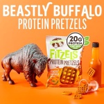 Lenny & Larry's FITZELS Protein Pretzels [Beastly Buffalo] – 8 x 3oz Bags of High Protein Snacks with 20g Plant Based Protein – Vegan Snack – Incredibly Tasty with Salty Crunch - Image 4