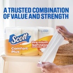 Scott ComfortPlus Toilet Paper, 12 Triple Rolls, 231 Sheets per Roll, Septic-Safe, 1-Ply Toilet Tissue - Image 3