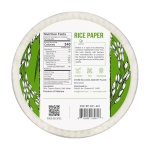 Soeos Rice Paper, White Rice Paper Wrappers, 1 Pack, 34 Sheets-Fresh Spring Roll Wrappers & Dumplings, Non-GMO, Gluten-Free, Low Carb, Vietnamese Rice Wraps (Round, 22cm) - Image 3
