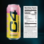 C4 Performance Energy Drink | Strawberry Blast | Zero Sugar Carbonated Preworkout Energy | 200mg Caffeine with Beta Alanine | 16 Fl Oz (12 Pack) - Image 4