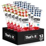 That's it 12 Variety Pack Fruit Bars (6 Strawberry, 6 Blueberry) No Sugar, 100% Natural Real Fruit Bar, High Fiber Vegan, Gluten Free, Paleo, Non-GMO - Image 2