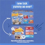 Purina Friskies Wet Cat Food Variety Pack, Shreds With Beef, Turkey and Cheese Dinner, Chicken and Salmon Dinner, and With Ocean Whitefish and Tuna - (Pack of 40) 5.5 oz. Cans - Image 3