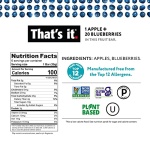 That's it 12 Variety Pack Fruit Bars (6 Strawberry, 6 Blueberry) No Sugar, 100% Natural Real Fruit Bar, High Fiber Vegan, Gluten Free, Paleo, Non-GMO - Image 3