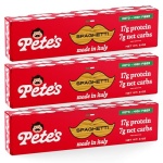 Low Carb, Protein Pasta | Spaghetti Noodles with 17g Protein, 7g Carbs | Healthy, KetoPasta Made in Italy | 3-Pack, 8oz - Pete’s Pasta - Image 2