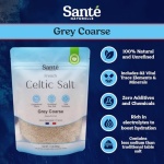 Sante Naturelle Celtic Salt Grey Coarse Sea Salt - 1.1lb (18oz) Pack of 3, Unrefined Organic French Sea Salt, Rich in 82+ Minerals Salt, 100% Natural & Hand Harvested Sal Celtica - Image 3