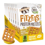 Lenny & Larry's FITZELS Protein Pretzels (Boujie Mustard) 8 Individual Bags 3 oz Each – High Protein Snacks with 20g of Plant Based Protein – Healthy Vegan Pretzels – Delicious Salty Taste - Image 2