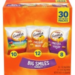 Goldfish Crackers Big Smiles Variety Pack with Cheddar, Colors, and Pretzels, Snack Packs, 30 Ct - Image 2