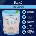 Sante Naturelle Celtic Salt Organic Bundle (Fine Ground & Grey Coarse) - 1.1lb (18oz) Pack of 2. Unrefined Organic French Sea Salt, Rich in 82+ Minerals Salt, 100% Natural & Hand Harvested Sal Celtica - Image 4