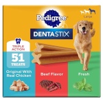 Pedigree Dentastix Large Dog Treats, Original, Beef & Fresh, 2.73 lb. Variety Pack (51 Treats Total) - Image 2