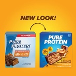 Pure Protein Chocolate Peanut Butter Protein Bars – 20g Protein, 3g Sugar, 190 Calories (12 count) Low Sugar* High Protein Snack - Gluten Free - Perfect for a Healthy Snack - Image 4