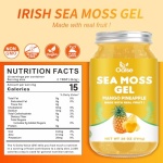 (28OZ Irish Sea Moss Gel Mango Pineapple Flavor - Natural Seamoss Gel with 92 Minerals and Vitamins - Non-GMO, Gluten-Free, Vegan - Immune Support - Image 4