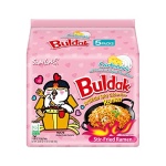 Samyang Buldak Spicy Ramen, Hot Chicken Ramen, Korean Stir-Fried Instant Noodle, Carbonara, 1 Bag with 5 Pack - Image 2