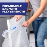 Hefty Ultra Strong 13 Gallon Trash Bags, Tall Kitchen Trash Bags 13 Gallon Size, Drawstring Closure, Continuous Odor Control, White, Lavender and Sweet Vanilla Scent, 80 Bags - Image 7
