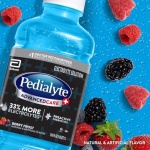 Pedialyte AdvancedCare Plus Electrolyte Hydration Drink, Has 33% More Electrolytes and Has PreActiv Prebiotics, Berry Frost, 1 Liter, Pack of 4 - Image 3
