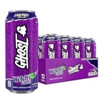 GHOST Energy Drink - 12-Pack, Welch's Grape, 16oz Cans - Energy & Focus & No Artificial Colors - 200mg of Natural Caffeine, L-Carnitine & Taurine - Gluten-Free & Vegan - Image 2