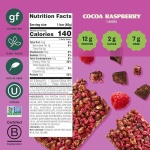 Simply Protein - Cocoa Raspberry Crispy Bars - Plant Based Protein Bars - Low Carb, Low Sugar, High Fiber - 13g Protein, 2g Sugar, 7g Fiber - Vegan, Gluten Free, Non GMO, Kosher - 12 Bars - Image 3