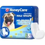 HONEY CARE All-Absorb A26 Male Dog Wrap, 50 Count, Small - Image 2
